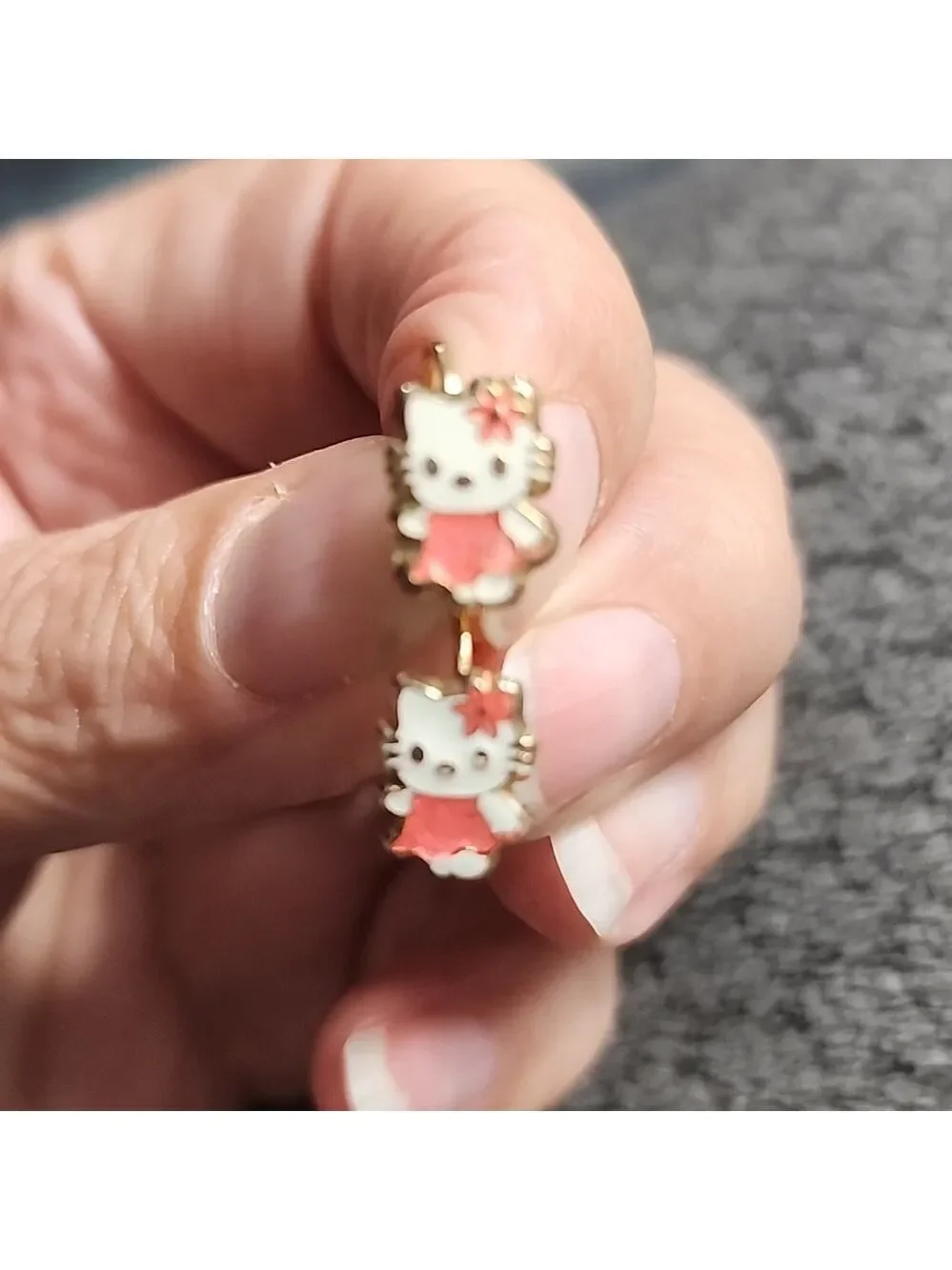 Hello Kitty Pink and Gold Jewelry Charms